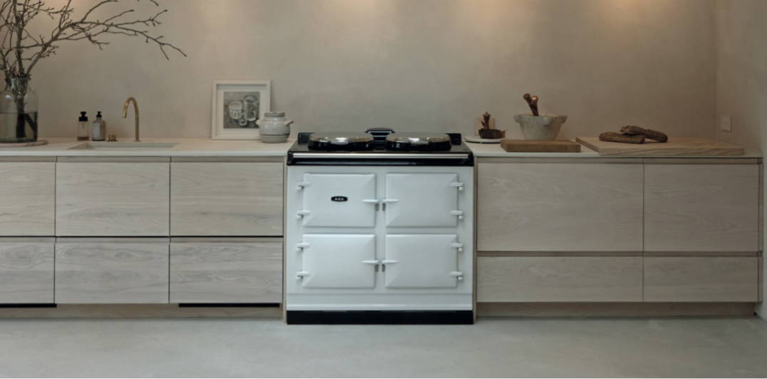 White AGA in a Modern Kitchen