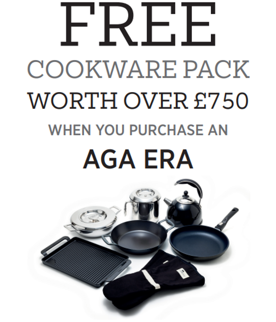 Promotion Has Now Ended – FREE Cookware Pack with Your AGA ERA Purchase!