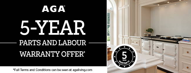 Exciting AGA Promotion: 5-Year Parts & 5-Year Labour Warranty!