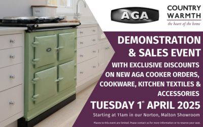 AGA DEMONSTRATION & SALES EVENT – APRIL 2025