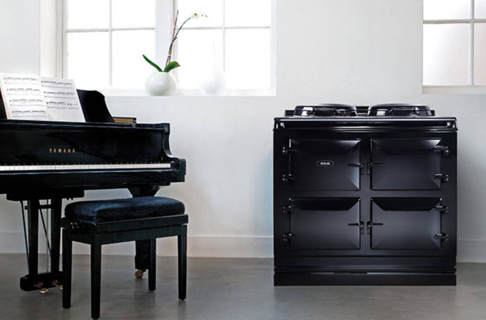 All Black AGA 3 oven R7 eR7