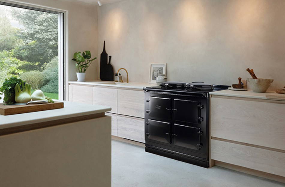 Black AGA R7 eR7 in kitchen