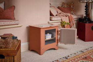 Everhot electric stove open door in clay