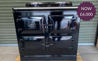 Preloved AGA Dual Control DC3 in Black – All-Electric 3-Oven Cooker