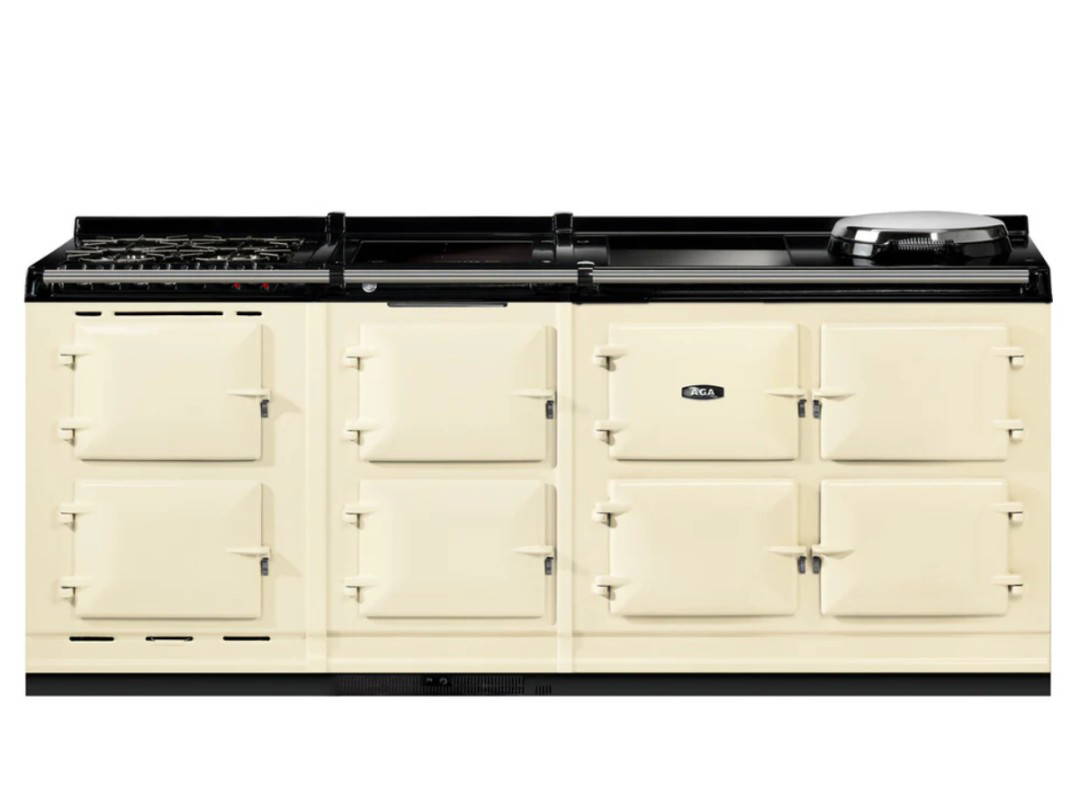 AGA eR7i 210 Signature 100 with 60cm module two induction hobs and gas hob